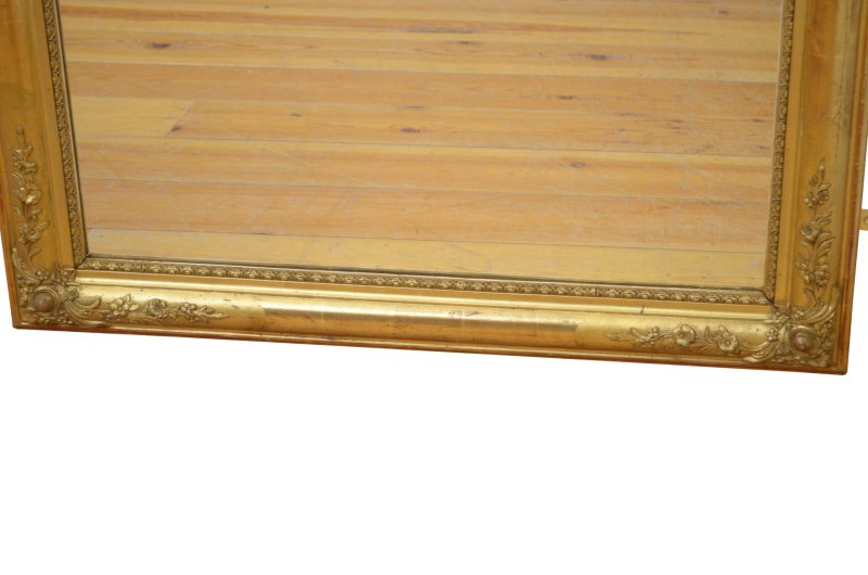 Antique 19th Century Gold Leaf Wall Mirror 94x122cm - Image 6